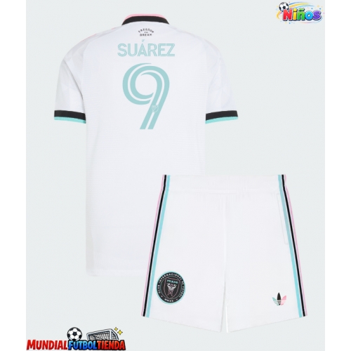 Camiseta Inter Miami Luis Suarez #9 Tercera Equipación Replica 2026-27 para niños mangas cortas (+ Pantalones cortos)